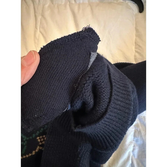 Vintage Liz Claiborne Black Merino Wool Long Sleeve Mock Neck Sweater Size M - Picture 3 of 11